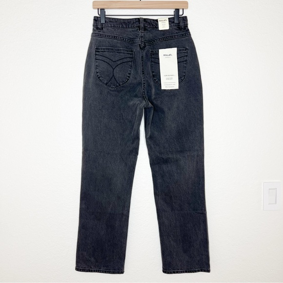 ROLLA’S Original High Rise Straight Jeans Brad Black size 28 NWT - Picture 4 of 10
